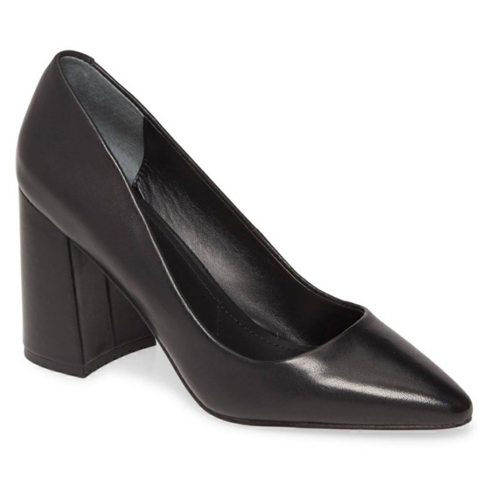 CHARLES BY CHARLES DAVID "Verse"   Black Leather‎ Heels Pumps - Size 7 1/2